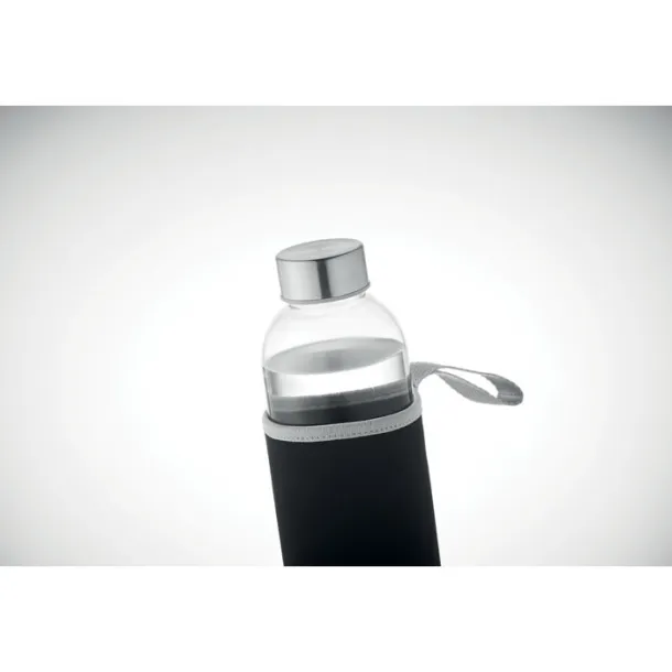 UTAH LARGE Glass bottle in pouch 750ml Black