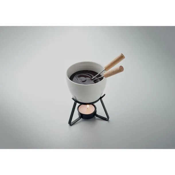 KASE Keramički set za fondue 240 ml Bijela
