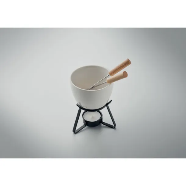 KASE Keramički set za fondue 240 ml Bijela