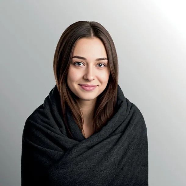 COZY 2 in 1 travel blanket set Black