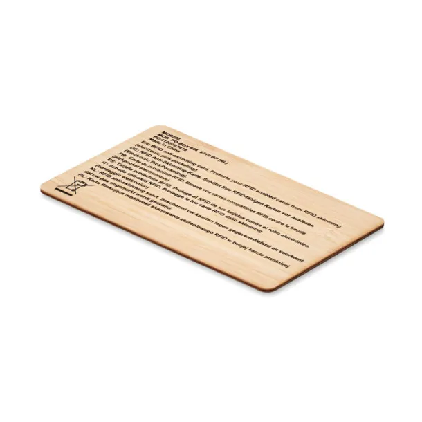 CUSTOS + RFID protective card in bamboo Wood