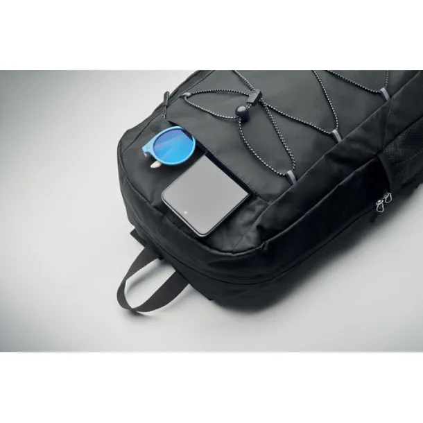 HIGE 600D RPET polyester backpack Black