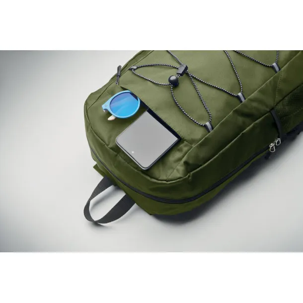 HIGE 600D RPET polyester backpack Army Green