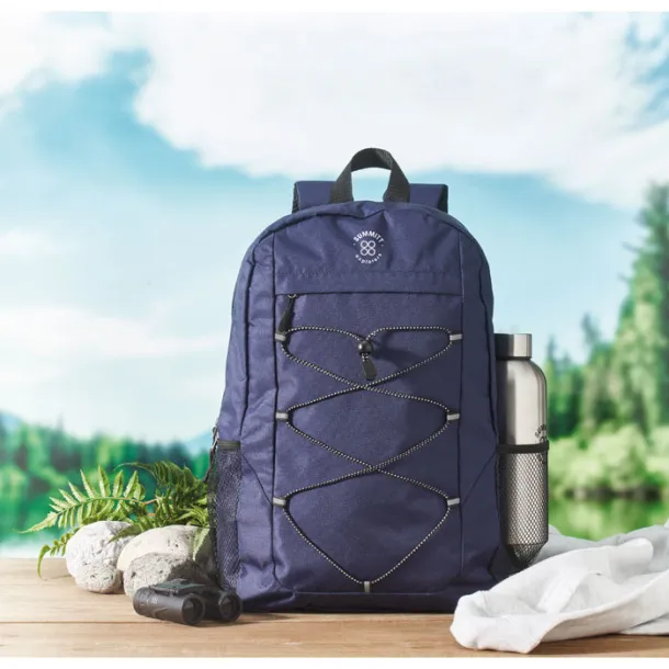 HIGE 600D RPET polyester backpack Blue