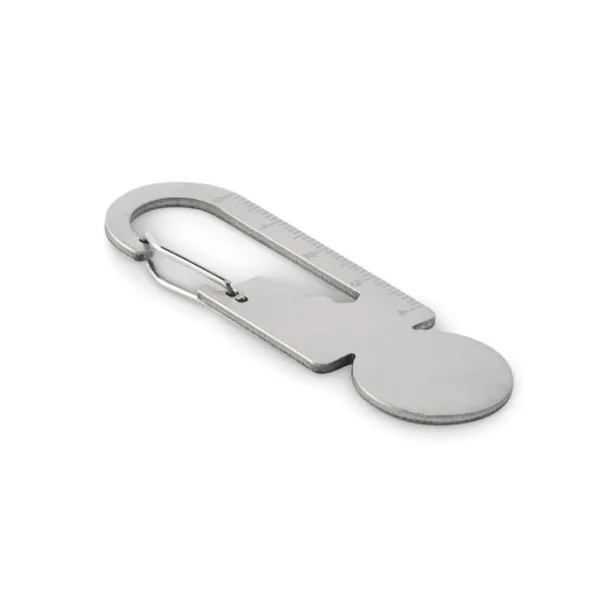 MULTIKEY Multifunctional key ring token Silver