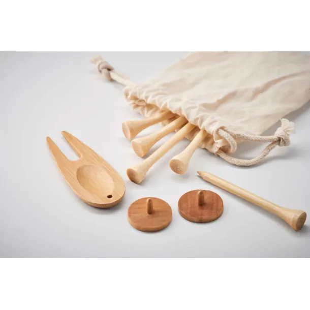 DORMIE Golf accessories set in pouch Beige