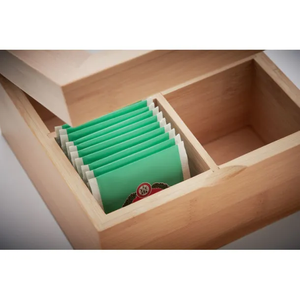 CAMPO TEA Bamboo tea box Wood