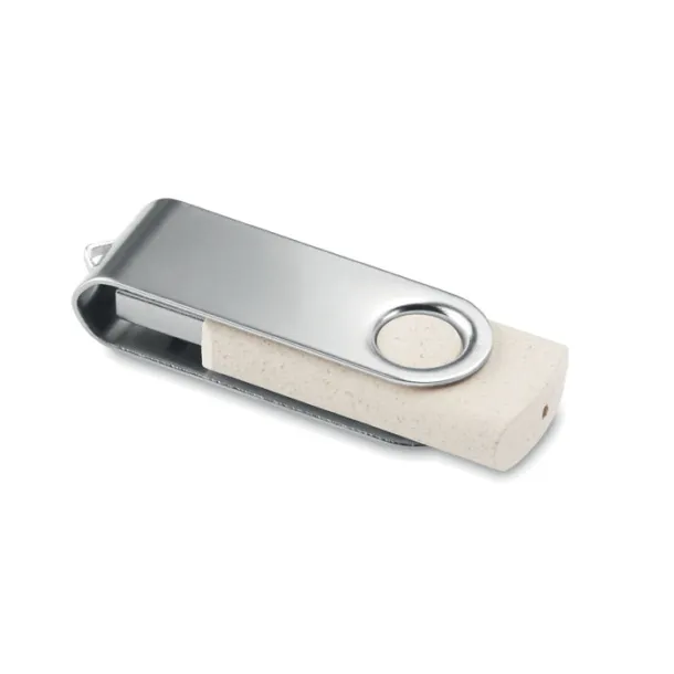 TECHMATE+ Wheat straw PP 50/50 USB 16GB Beige