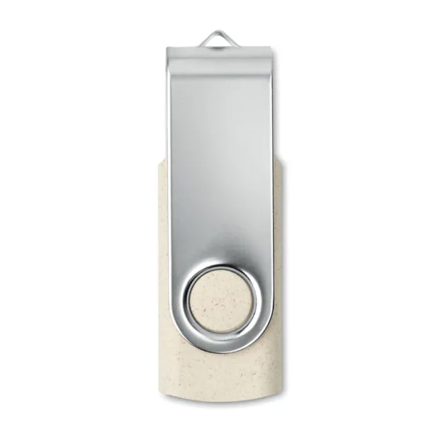 TECHMATE+ USB od pšenične slame PP 50/50 - 16 GB Bež
