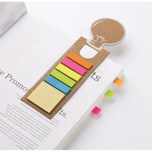 IDEA bookmark sa samoljepivim listićima Bež