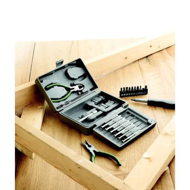 GUILLAUME Foldable 25 piece tool set Silver