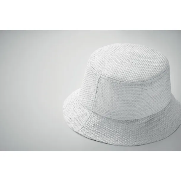 BILGOLA+ Paper straw bucket hat White