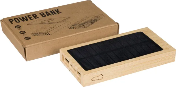  Elz solarna prijenosna baterija od bambusa, 10 000 mAh