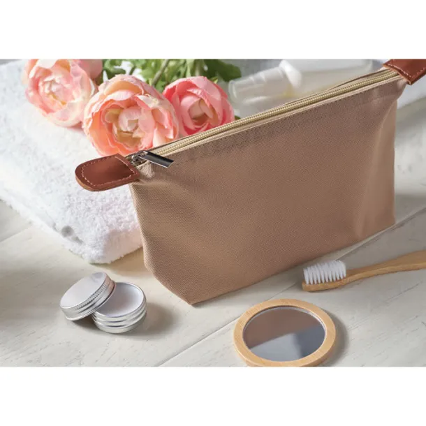VANITY Cosmetic bag in 600D RPET khaki