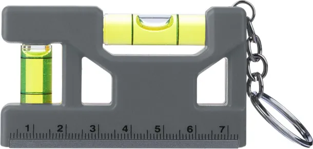 Indira Recycled ABS spirit level keychain Indira grey