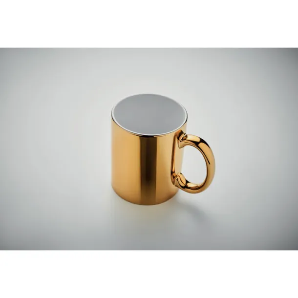 HOLLY Metalik keramička šalica 300 ml Zlatna