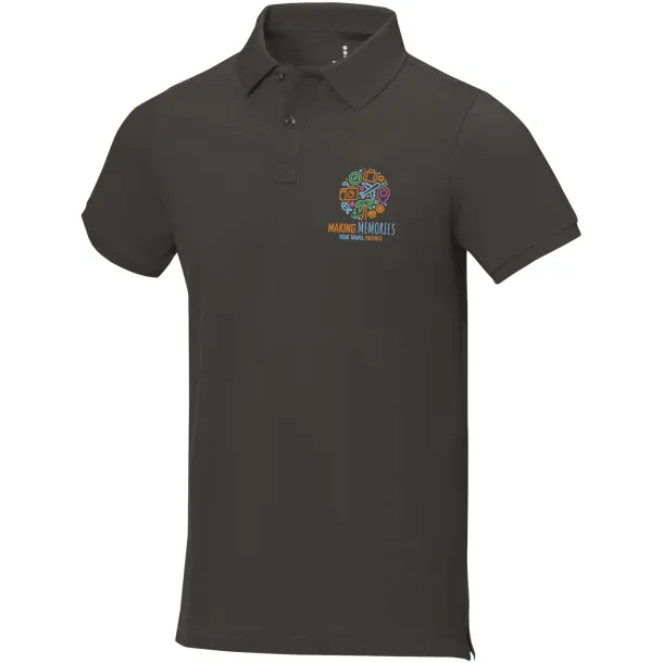 Calgary short sleeve men's polo - Elevate Life Anthracite