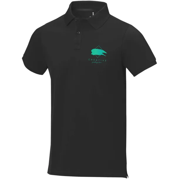 Calgary short sleeve men's polo - Elevate Life Crna