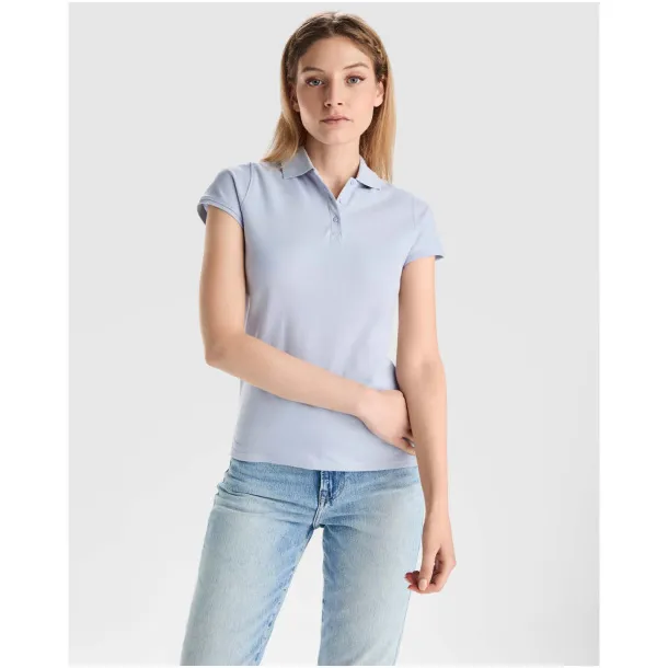 Star short sleeve women's polo - Roly Calm Blue