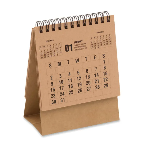 YEARS Stolni kalendar za 4 godine Bež