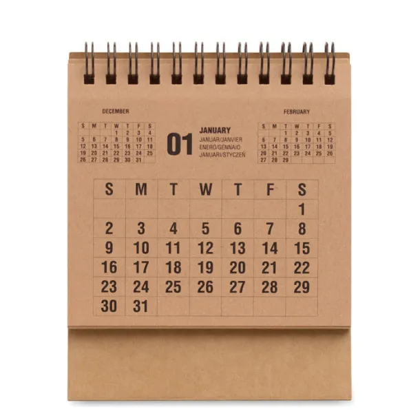 YEARS 4-year desktop calendar Beige