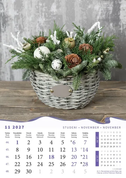  "BUKETI" color calendar Color