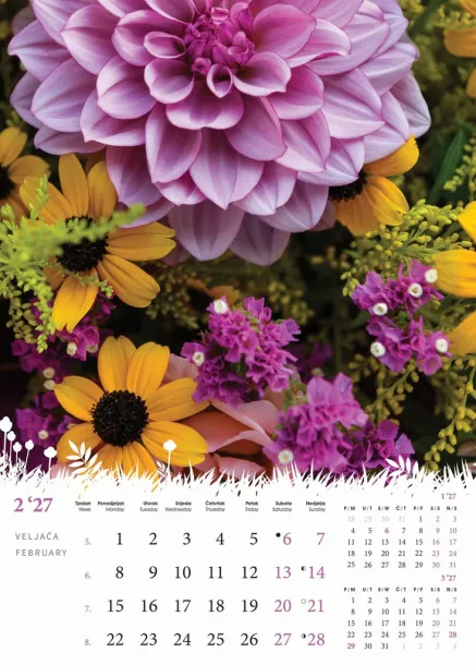  "CVIJEĆE" color calendar Color