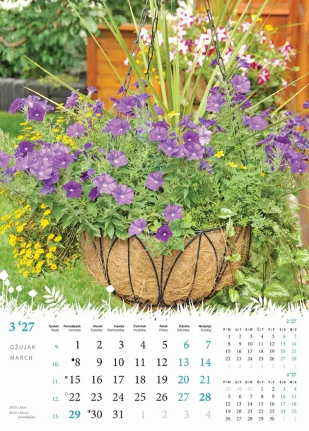  "CVIJEĆE" color calendar Color