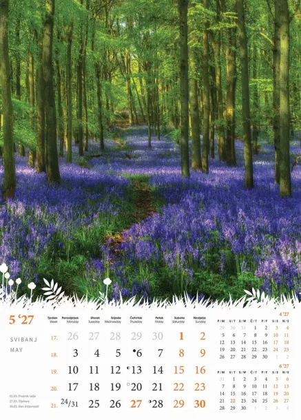  "CVIJEĆE" color calendar Color