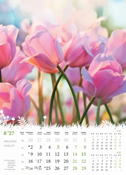 "CVIJEĆE" color calendar Color