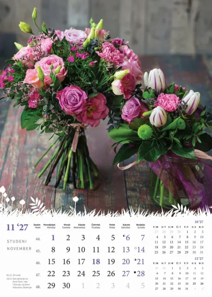  "CVIJEĆE" color calendar Color
