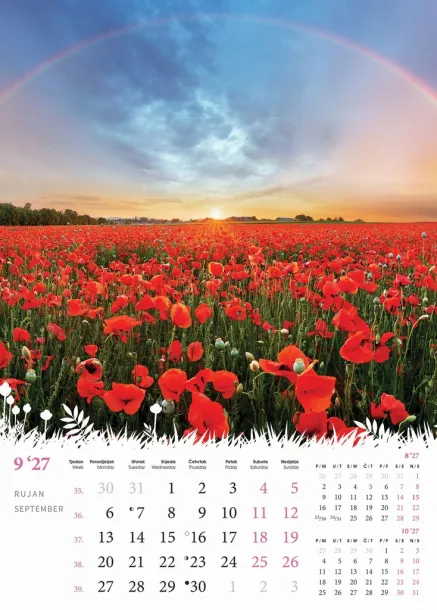  "CVIJEĆE" color calendar Color