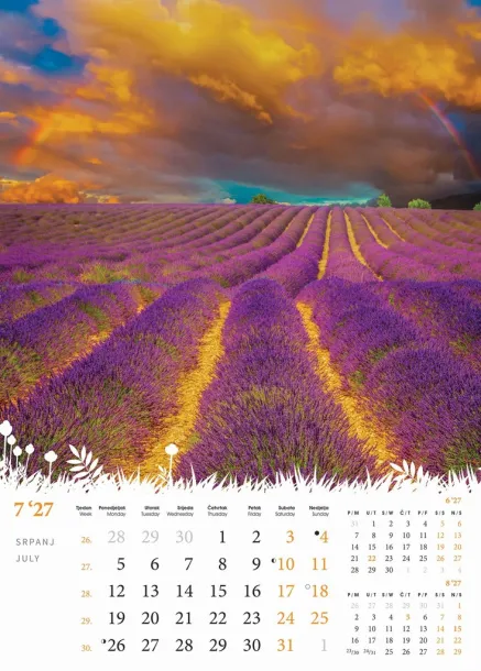  "CVIJEĆE" color calendar Color