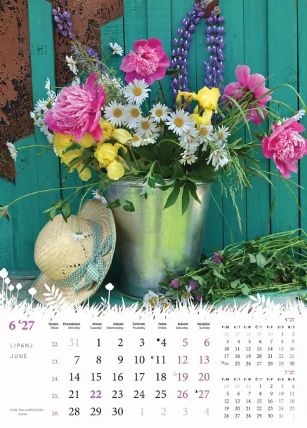  "CVIJEĆE" color calendar Color