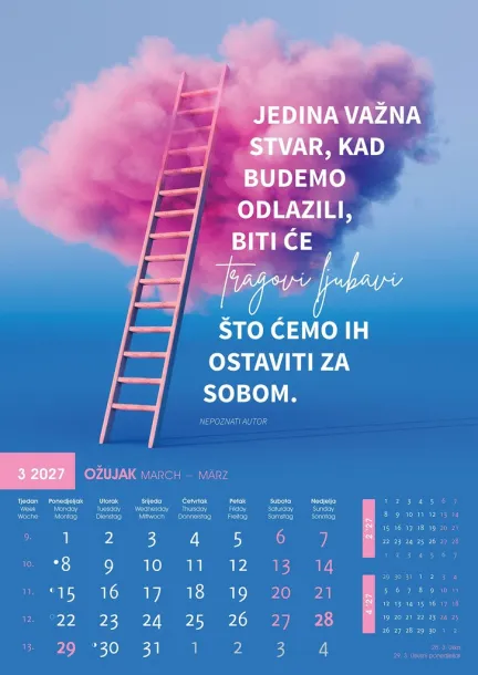  "MOTIVACIJSKI KALENDAR" color kalendar Color