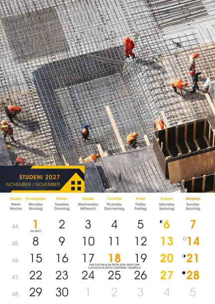  "S GRADILIŠTA" color kalendar Color