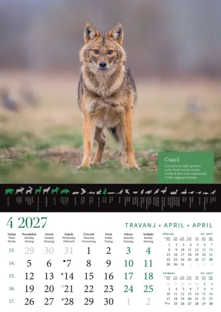  "KALENDAR LOVA" color calendar Color