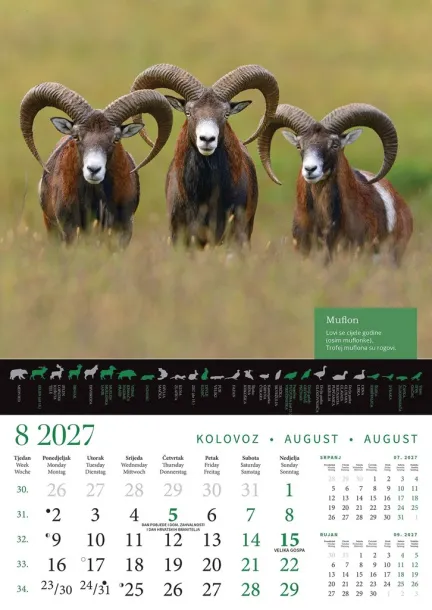  "KALENDAR LOVA" color kalendar Color