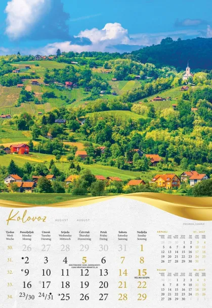  "BAJKOVITO ZAGORJE I MEĐIMURJE" color calendar Color