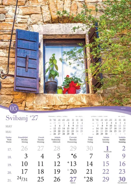  "ROMANTIČNA HRVATSKA" color calendar Color
