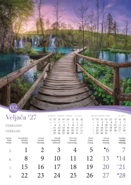  "ROMANTIČNA HRVATSKA" color calendar Color