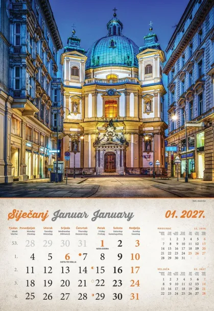  "VINTAGE GRADOVI" color kalendar Color