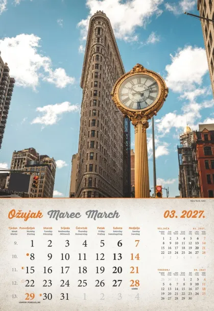  "VINTAGE GRADOVI" color kalendar Color