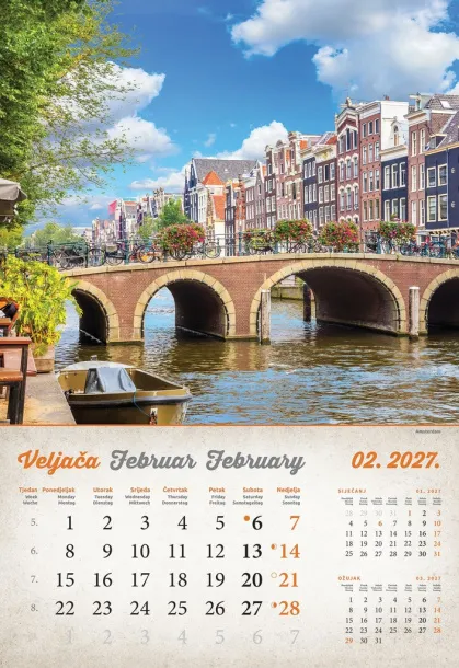  "VINTAGE GRADOVI" color kalendar Color