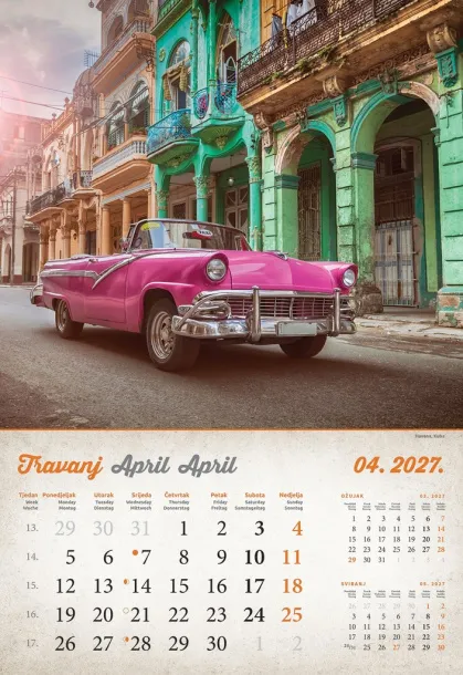  "VINTAGE GRADOVI" color kalendar Color