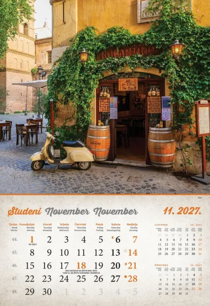  "VINTAGE GRADOVI" color kalendar Color