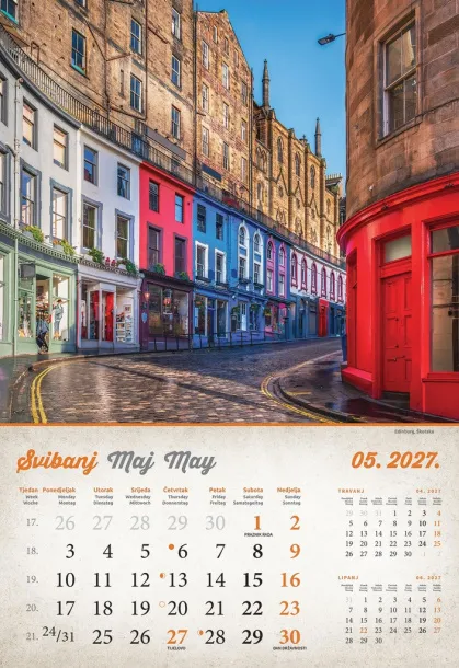  "VINTAGE GRADOVI" color kalendar Color
