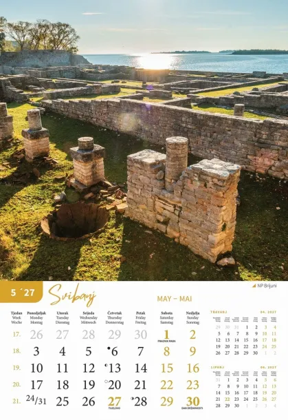  "NACIONALNI PARKOVI HRVATSKE" color kalendar Color