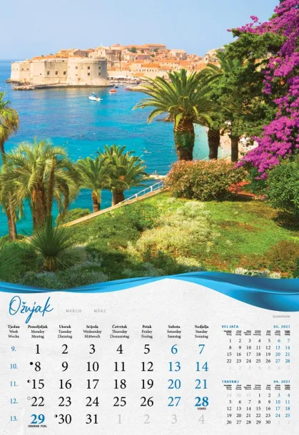  "BISERNA DALMACIJA" color kalendar Color