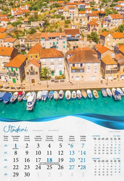  "BISERNA DALMACIJA" color calendar Color